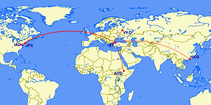turkish airlines map of travel rules of countries