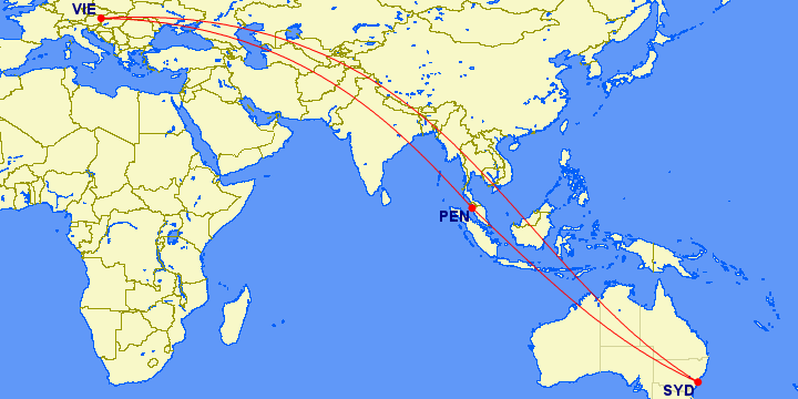 Austrian Airlines Flies Nonstop To Australia One Mile at a Time