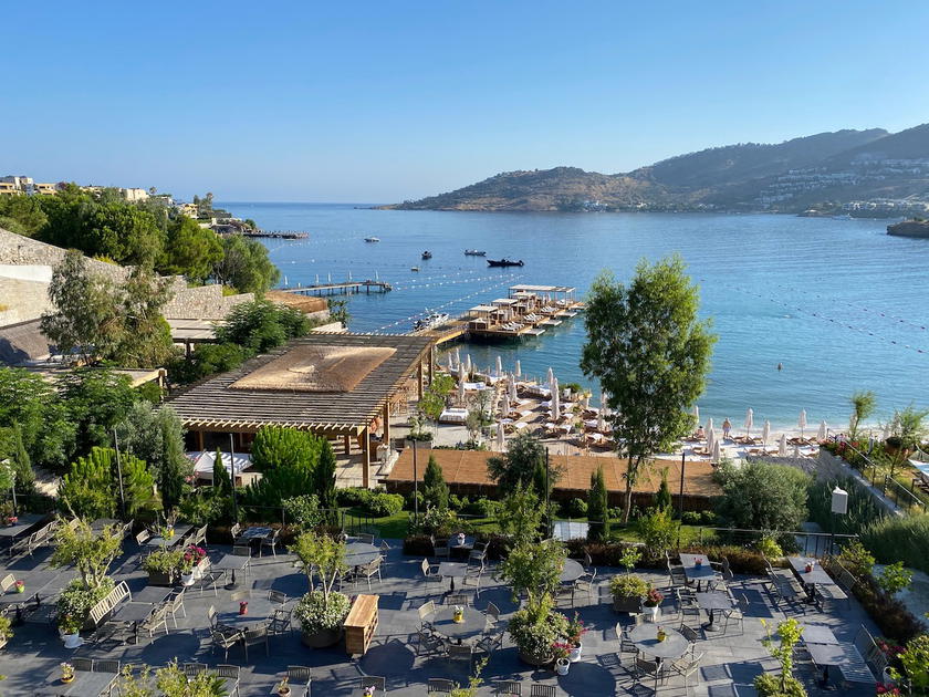 Pool area at the Bodrum EDITION hotel