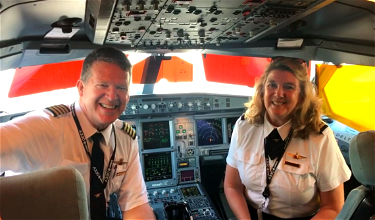 Cute: Delta Pilot Couple Retires On Same Flight