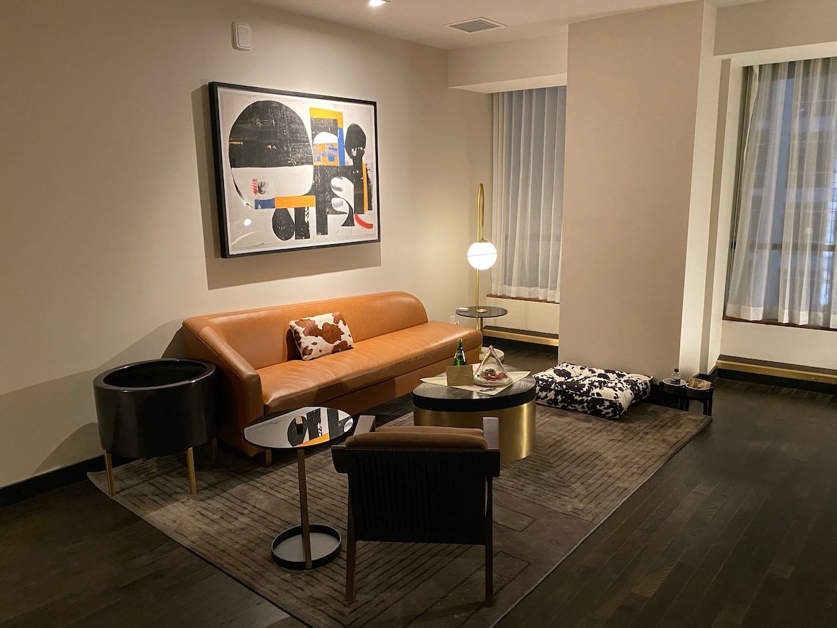 Which Hotels Let You Earn Points For Multiple Rooms? Thompson Dallas Suite Living Room 1