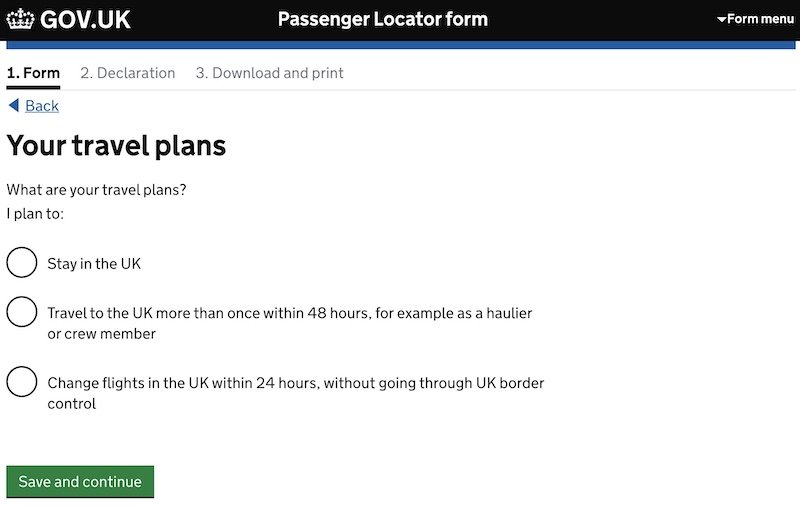 passenger locator form dublin airport