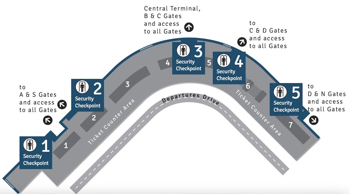 SeaTac Airport Now Lets You Make TSA Appointments One Mile At A Time   Seattle Airport Security Map 