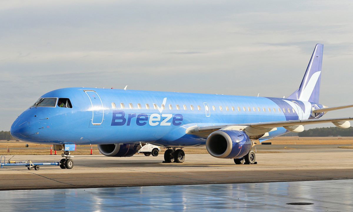 Breeze Airways Inches Closer To Profitability Maybe One Mile At A   Breeze Airways Embraer 