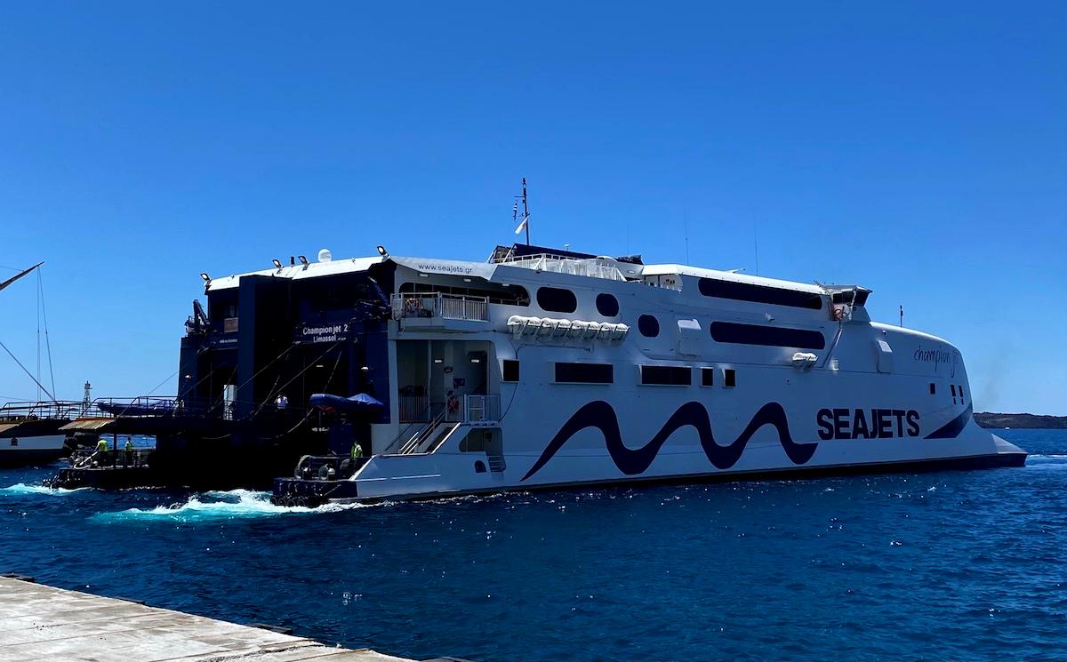 Review SeaJets Ferries Greece One Mile at a Time