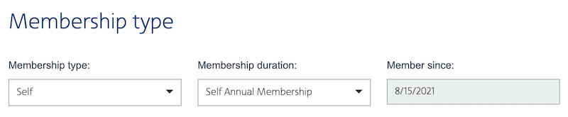 Screenshot of the page offering membership purchase options when status hasn't updated yet