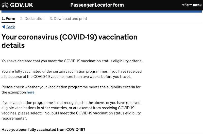 uk passenger locator form sign in