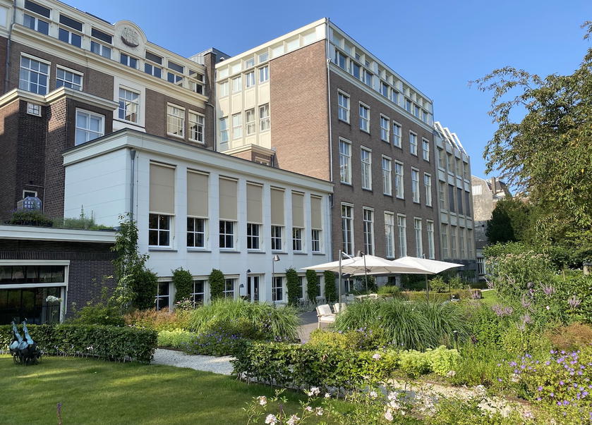 Courtyard view of the Waldorf Astoria Amsterdam hotel