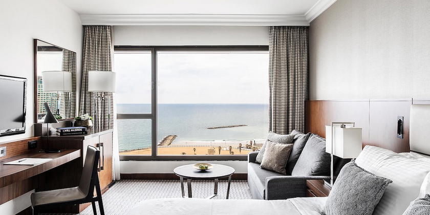 Guest room at the InterContinental David Tel Aviv hotel
