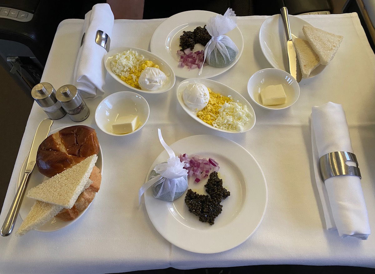 Lufthansa First Class Food