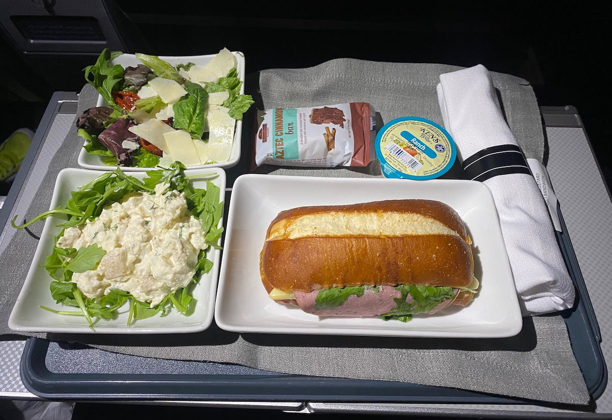 American Airlines' First Class "Turkey" Sandwich One Mile at a Time