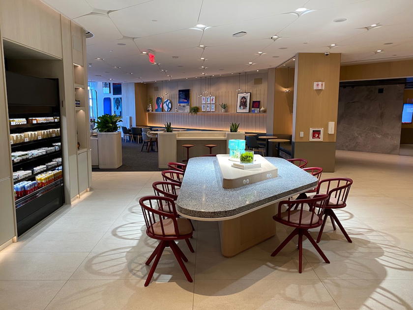 Interior of the Capital One Lounge at DFW airport