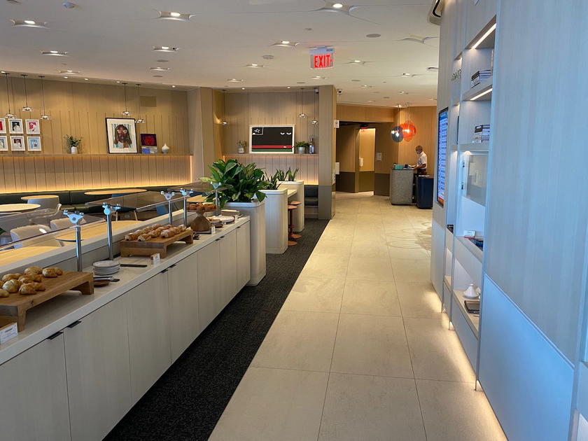 Seating area inside a Capital One Lounge, accessible with the Venture X Business card