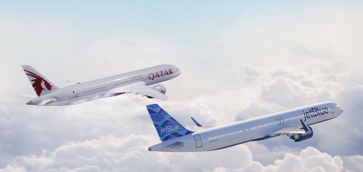 JetBlue &amp; Qatar Airways Expand Partnership, Introduce Reciprocal Mileage Ear..