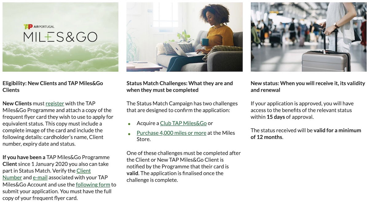 TAP Air Portugal Miles&Go Status Match Offer One Mile at a Time