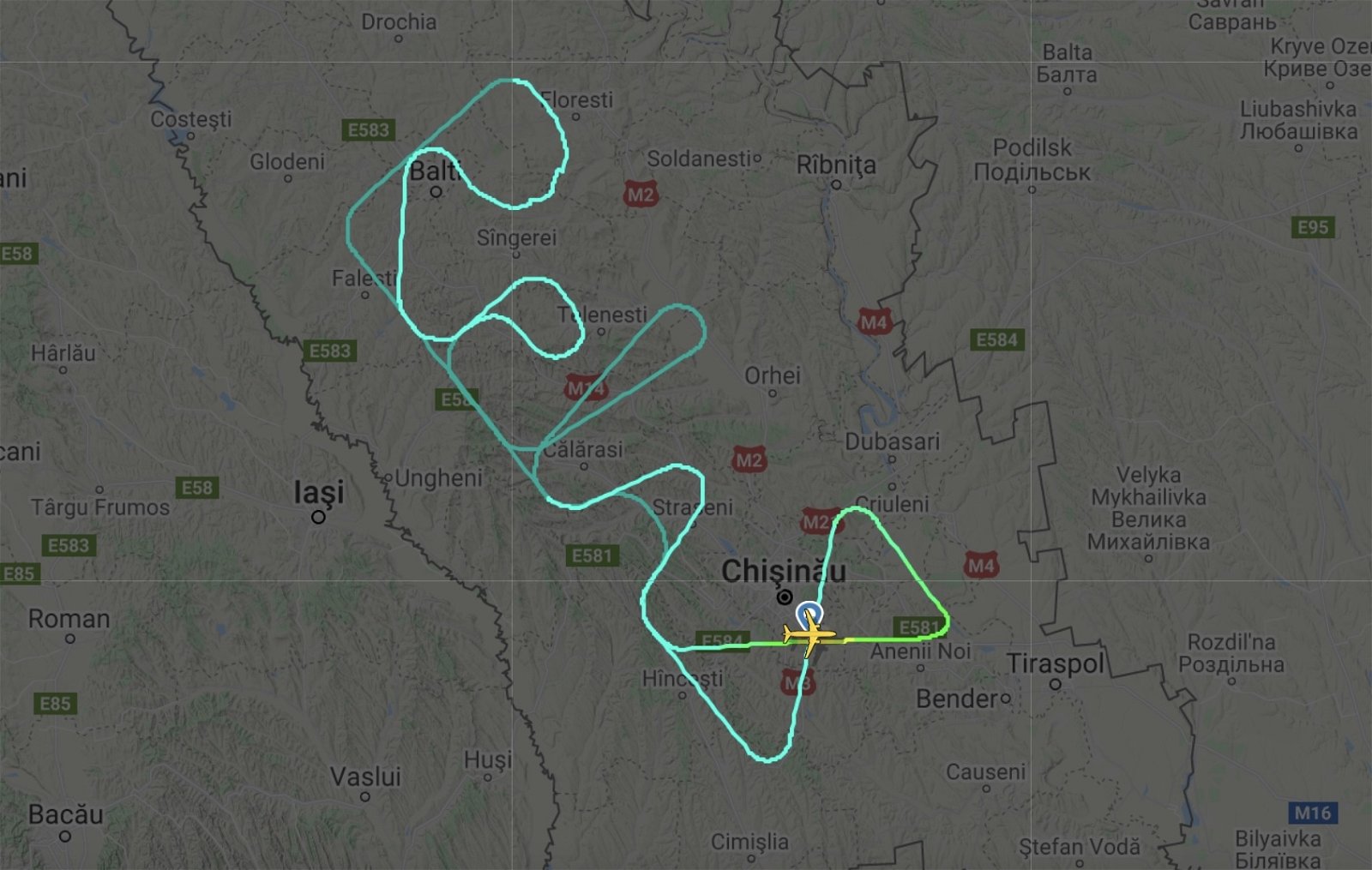 Air Moldova Plane Draws “RELAX” In Sky Near Ukraine Border