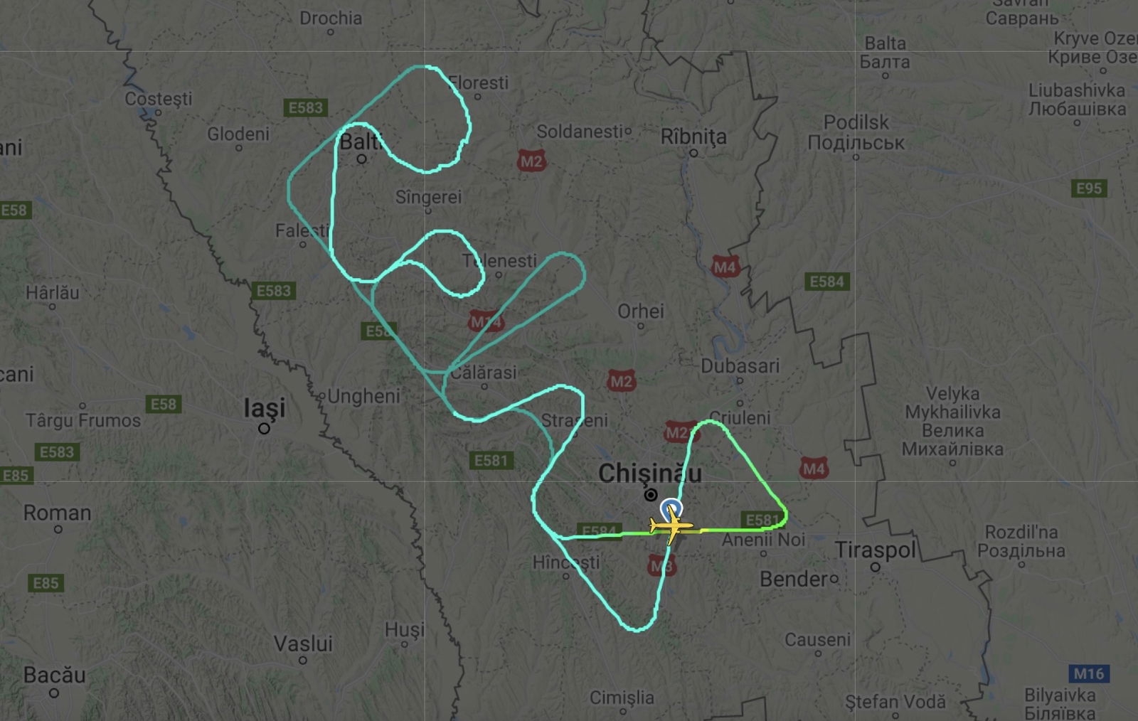 Air Moldova Plane Draws “RELAX” In Sky Near Ukraine Border