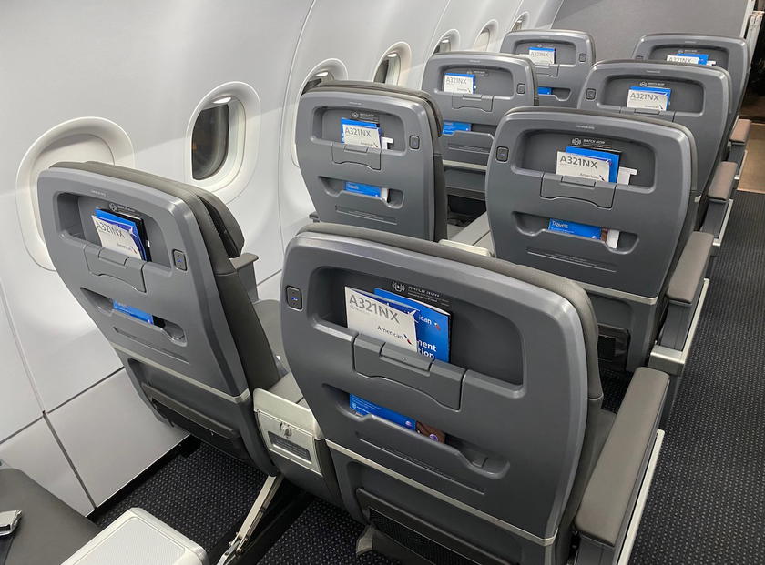 American Airlines A321neo first class cabin, an upgrade benefit of AAdvantage elite status