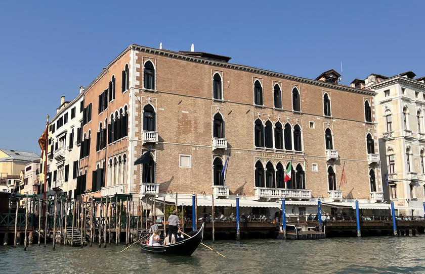 Exterior facade of The Gritti Palace hotel in Venice