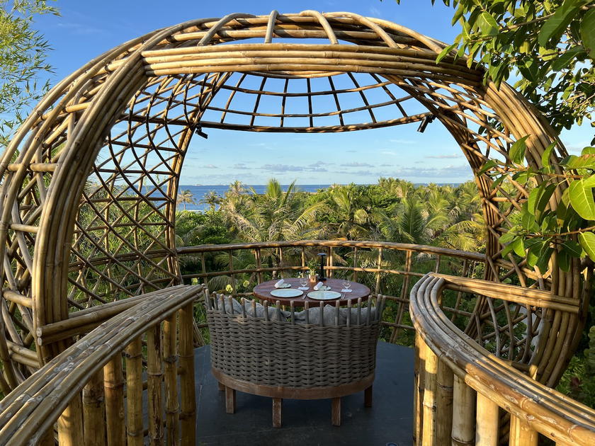 Overwater villa at the Waldorf Astoria Maldives resort