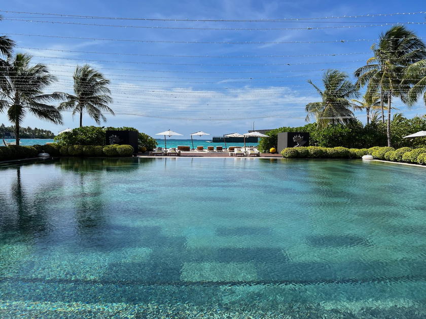Overwater villa at Cheval Blanc Randheli resort in the Maldives