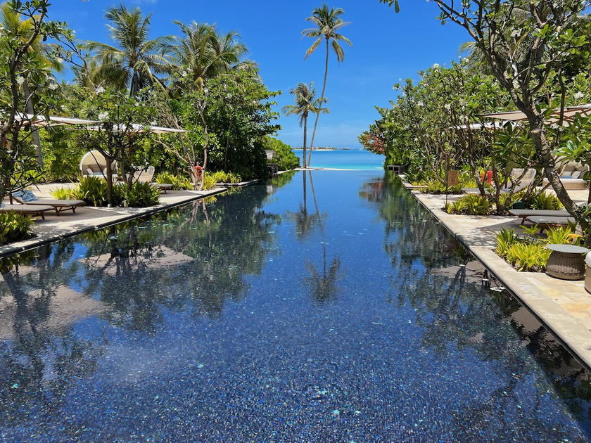 Overwater villa at the Waldorf Astoria Maldives, redeemable with a Hilton Honors free night award