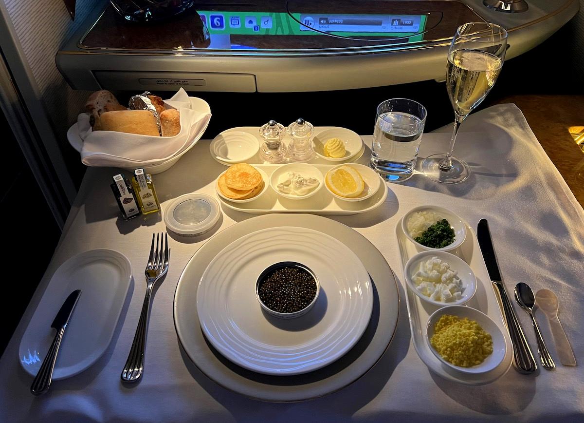 Emirates First Class Gets More Caviar