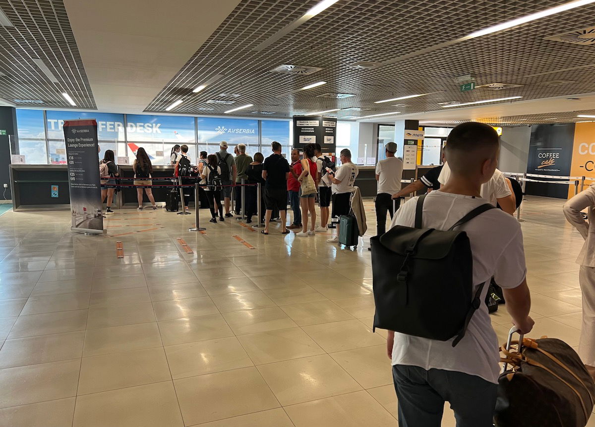 airport boarding pass counter