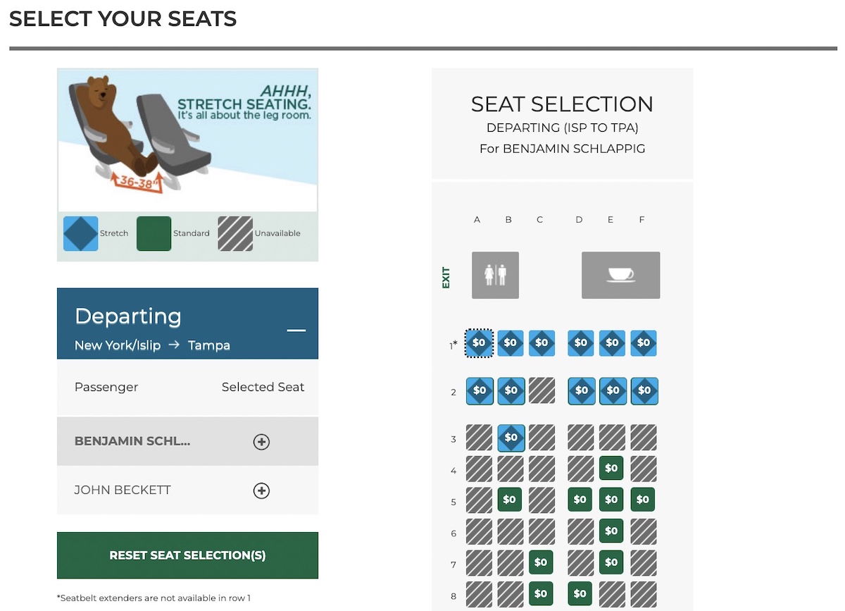 does frontier airlines have seat assignments