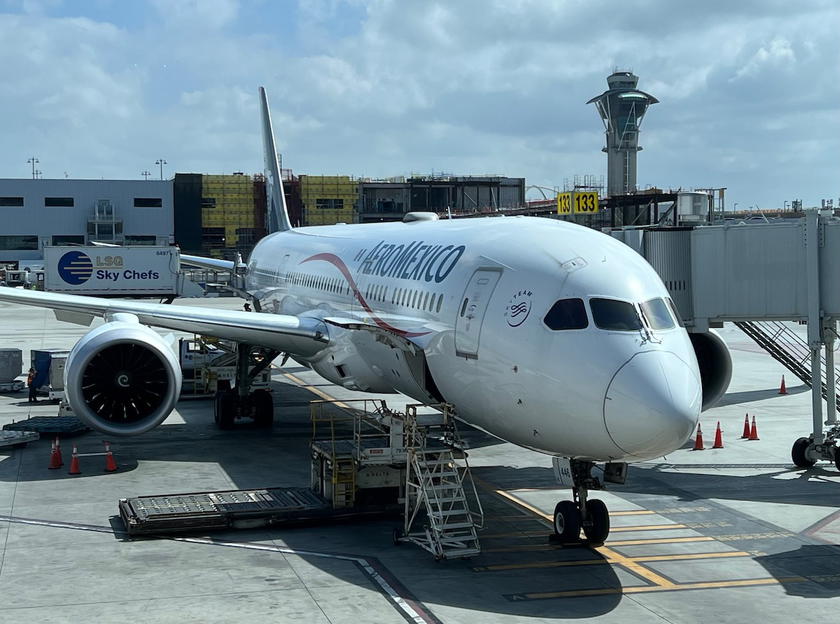 Aeromexico Boeing 787 parked at Los Angeles International Airport