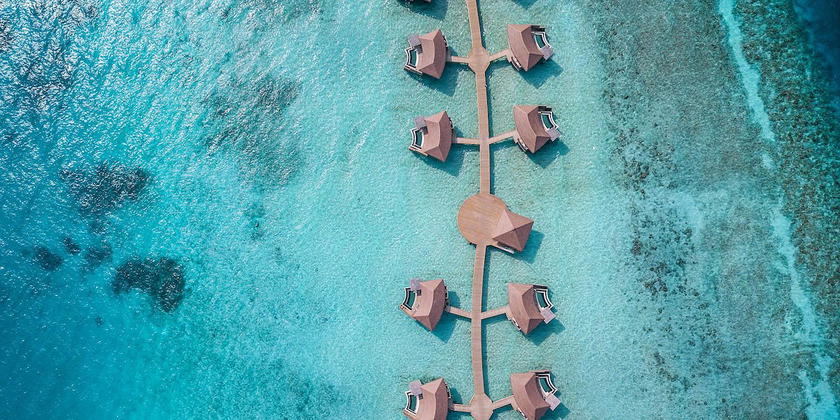 Overwater villa at the InterContinental Maldives resort