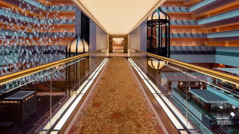 Elevator lobby at the Regent Singapore hotel