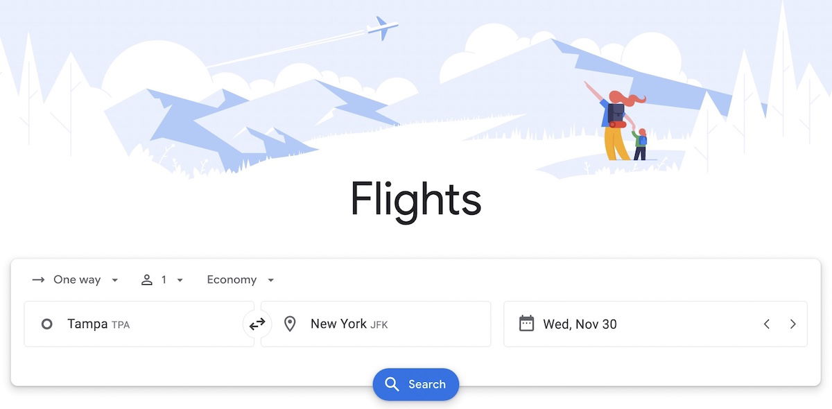 Google one store way flights