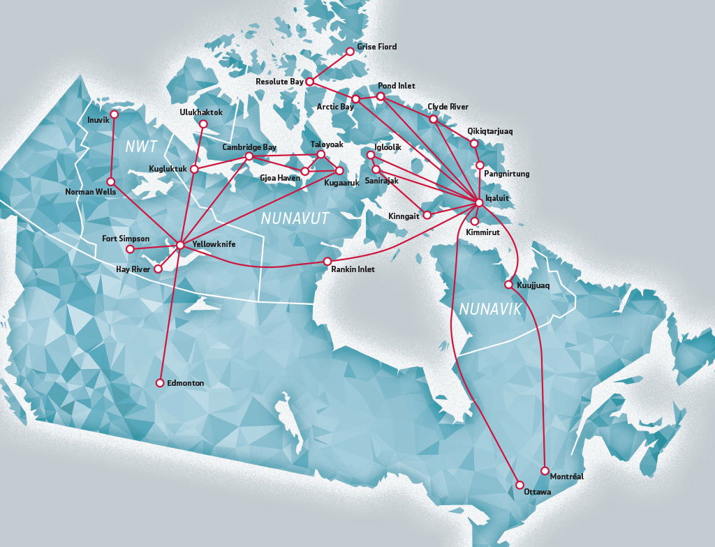 Planning A Canadian North Arctic Adventure One Mile At A Time   Canadian North Routemap 