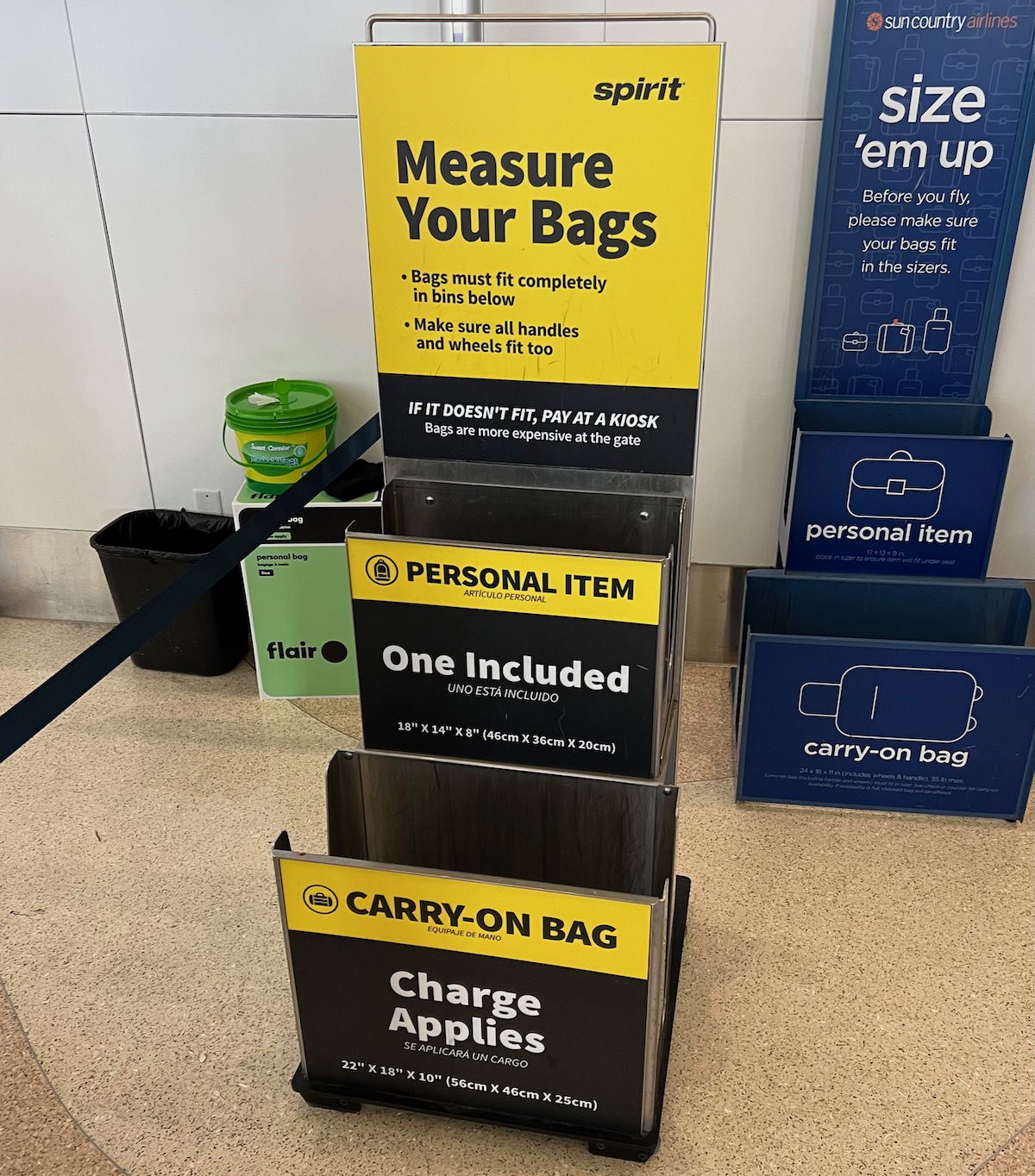 Spirit airlines store personal item