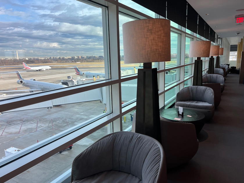 Interior of the American Airlines Admirals Club at Washington Reagan National Airport