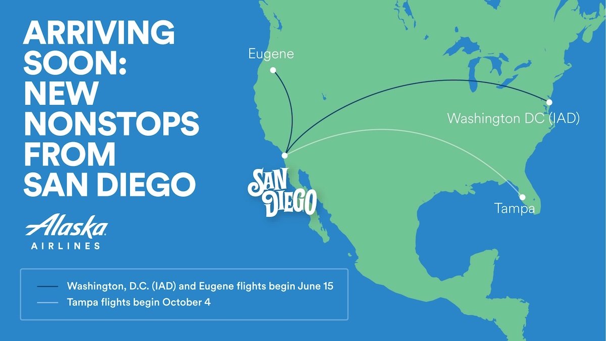 Alaska Airlines Adds Three San Diego Routes One Mile at a Time