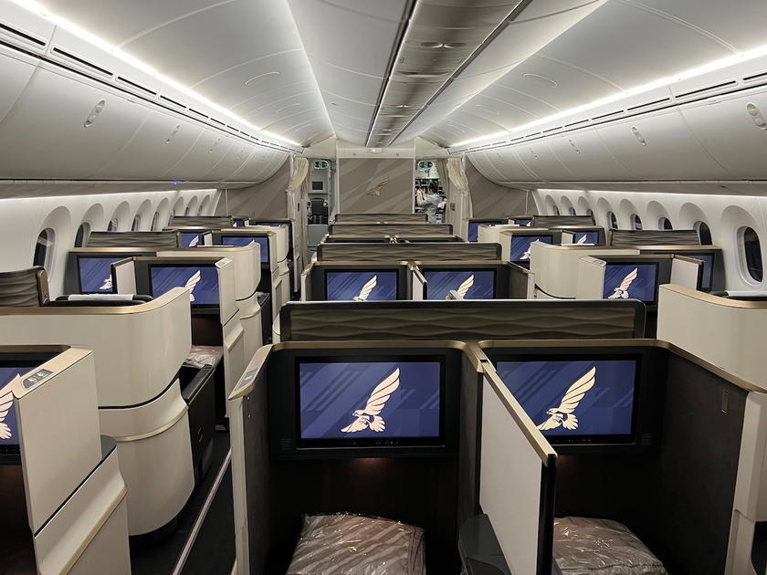 Gulf Air 787 business class cabin