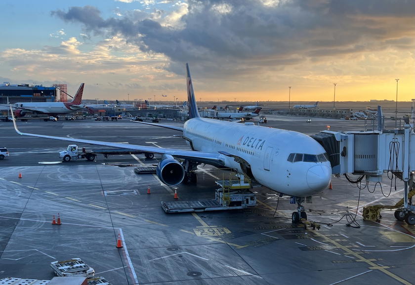 Delta Air Lines Boeing 767 aircraft at John F. Kennedy International Airport