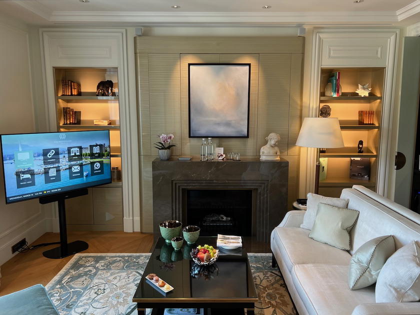 Luxury hotel room at The Woodward Hotel in Geneva