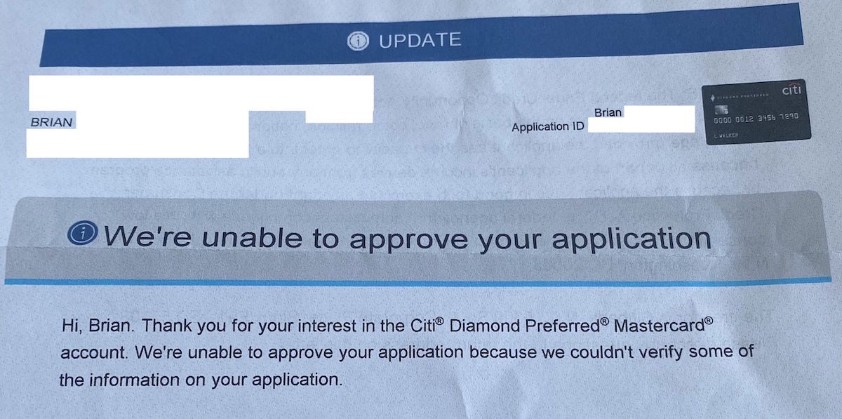 My Suspicious Credit Card Rejection Letters - One Mile at a Time