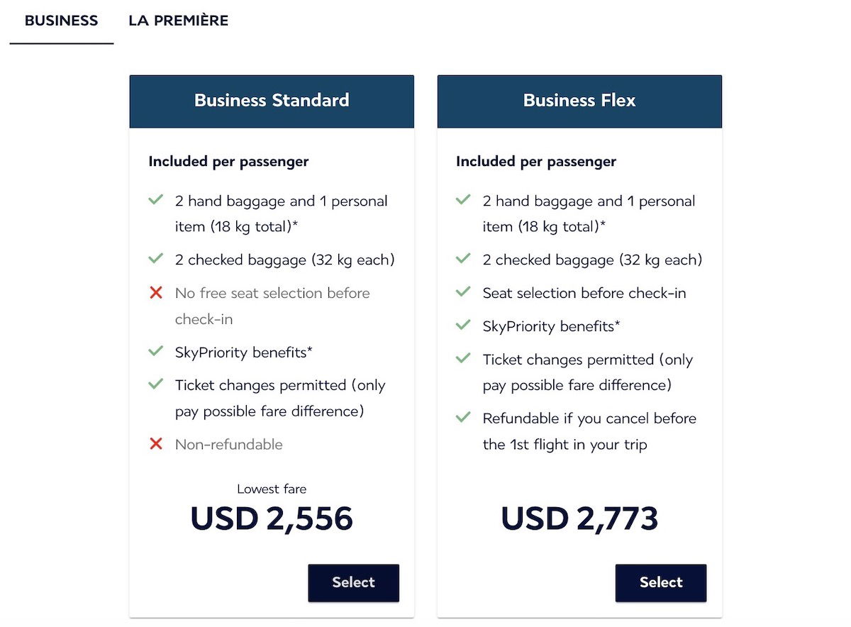 Air france baggage discount price