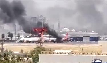 Airplanes On Fire At Khartoum Airport Amid Unrest