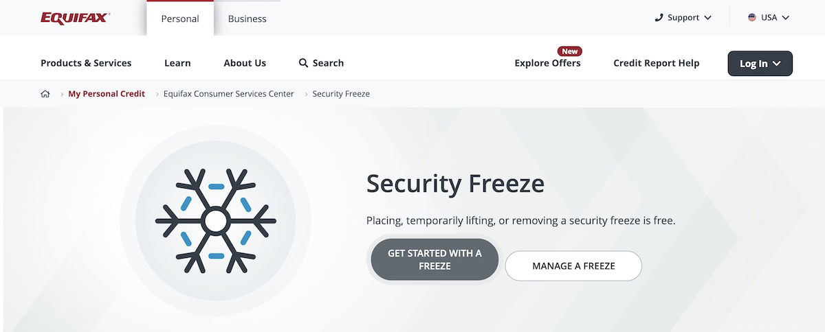 temporarily lift credit freeze equifax