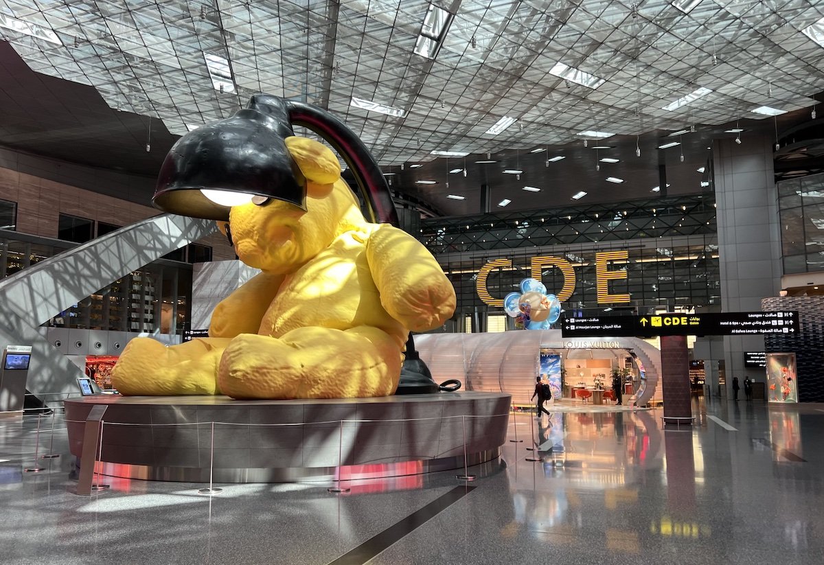 Doha Hamad Airport's Massive Teddy Bear - One Mile at a Time