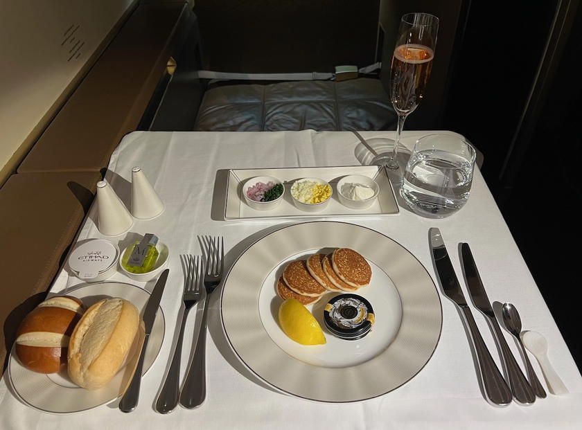 Etihad first class cabin aboard a Boeing 787
