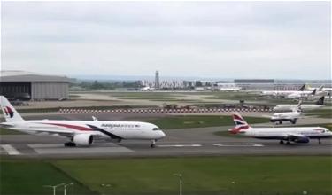Malaysia A350 With Impatient Pilots Enters Heathrow Runway