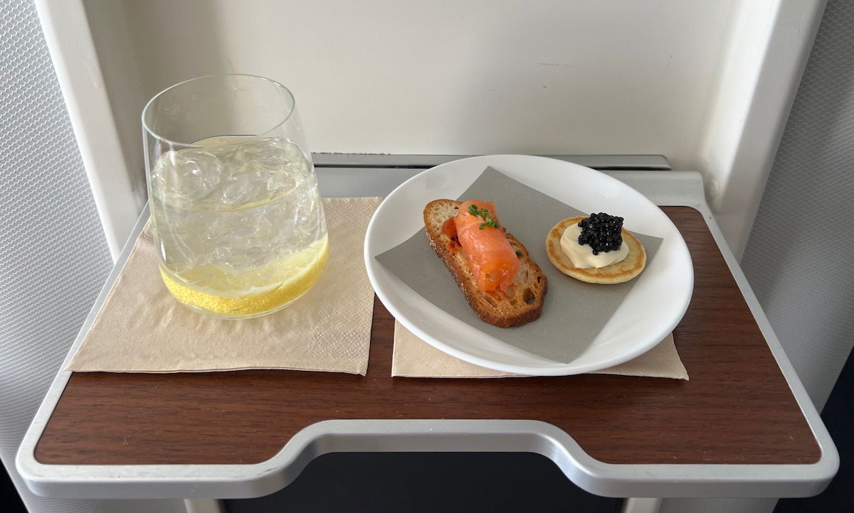 qantas first class meal