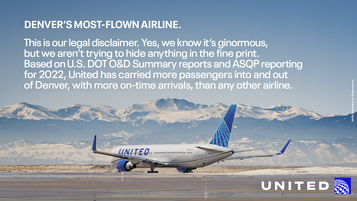 United Fact Checks Southwest In Sassy New Denver Ad - One Mile at a Time