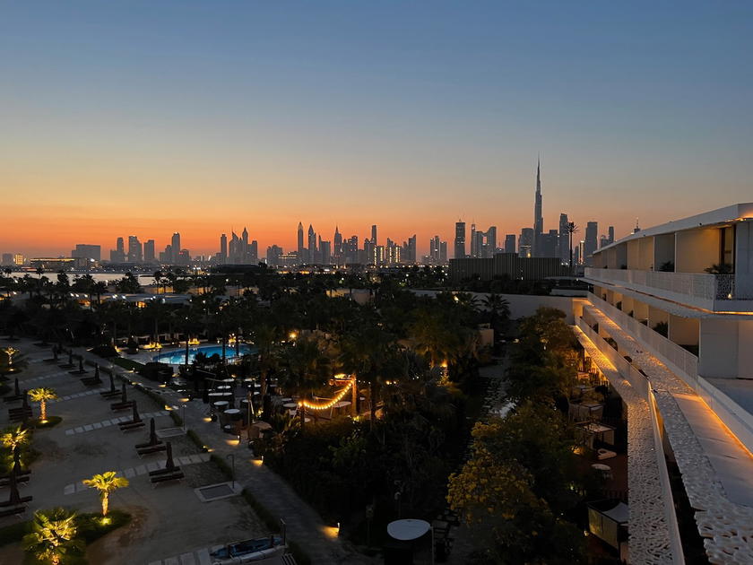 Luxury resort at Bulgari Dubai, shown to illustrate earning 2x points on travel with the card